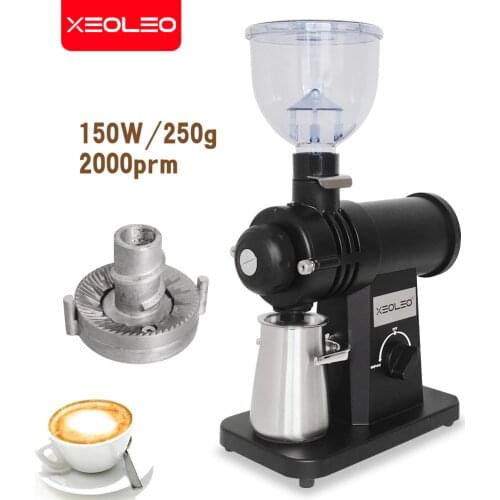 XEOLEO 250W Espresso Coffee grinder 250g Electric Coffee grinder Stainless steel Flat whetstone Coffee Milling machine 110/220V