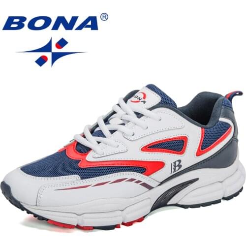 BONA 2021 New Designers Fashion Sneakers Comfortable Solf Outdoor Shoes Man Leisure Shoes Men Mesh Footwear Zapatillas Hombre