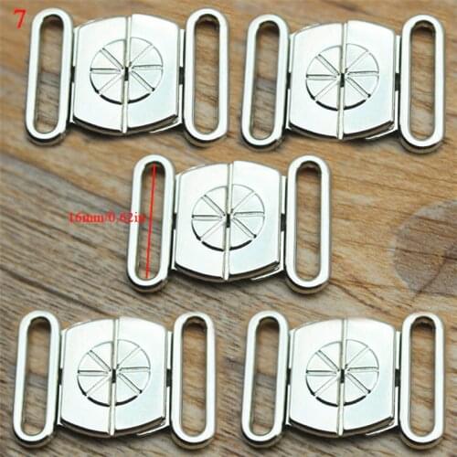 Hot 5PCS DIY Alloy Bra Adjustment Buckle Clip Swimwear Bikini Front Closure Bra Buckle Metal Silver High Quality Bra Accessories