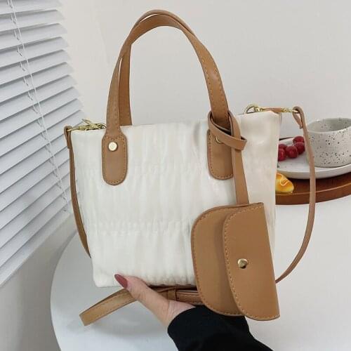 Small Square Shoulder Bags for Women Simple Tote Messenger Bag Lady Casual Wild Purses and Handbags Soft Leather Crossbody Bags