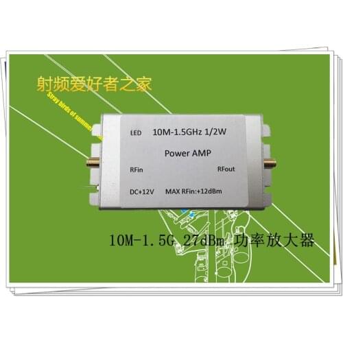 Power 10m-1.5ghz 32dB Gain 27dBm Shielded Output in RF Broadband Power Amplifier