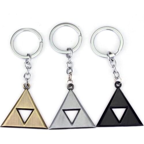 MQCHUN New Anime Keychain Metal Alloy Pendant Keychain The Legend of Zelda Logo Key Chain -50