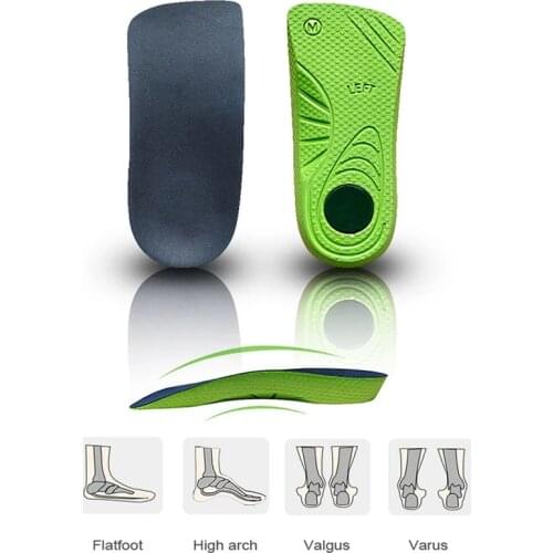 Men EVA Orthopedic Half Insoles for Flatfoot Orthotic Shoes Care Pads with Arch Support Foot Functional Cushion Women Inserts