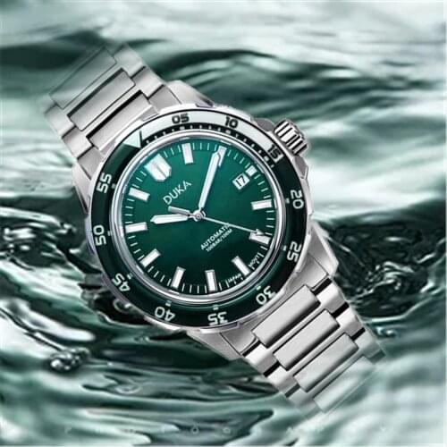 2021 New DUKA Wrist watch Mens mechanical watches top brand Luxury automatic watch for men NH35 movt 100M Diver Stainless Steel