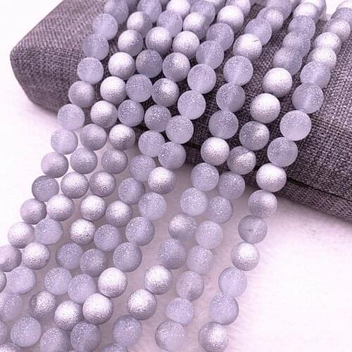 New 6/8mm Austrian Frosted Matt Crystal Glass Beads Loose Spacer Beads Handmade for Jewellery Making DIY Bracelet Necklace #11