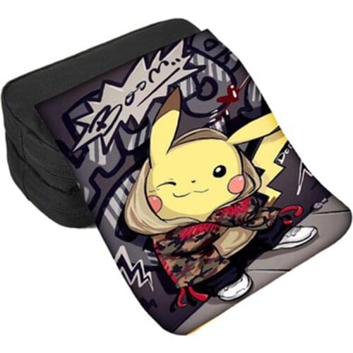 New Pokemon Anime Character Pattern Pencil Case Pikachu Action Figure Student Stationery Box High Capacity Polyester Storage Bag