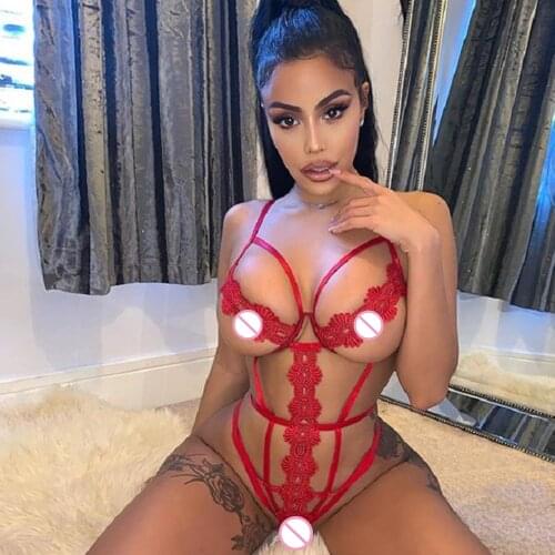 Porno Women Sexy Lingerie Bodysuit Hot Erotic Babydoll Embroidery Bandage Underwear Sex Clothes Exotic Sets Nightwear