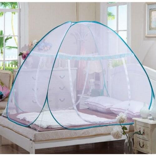 Camping Tent Bed Canopy Mosquito Net Portable Pop Up Prevent Insect Pop Up Tent Curtains for Beds Bedroom Decor