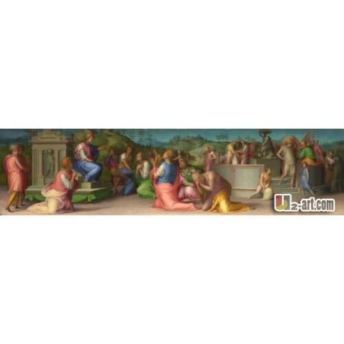 Canvas Prints (Joseph with Jacob in Egypt) Free shipping ornament canvas art printed picture for sale Religion-344 (12*48 inch)