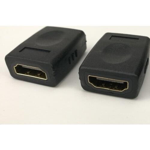 100pcs/lot Wholesale Black HDMI Female To Female Adapter Coupler Connector Converter for HDTV 1080P