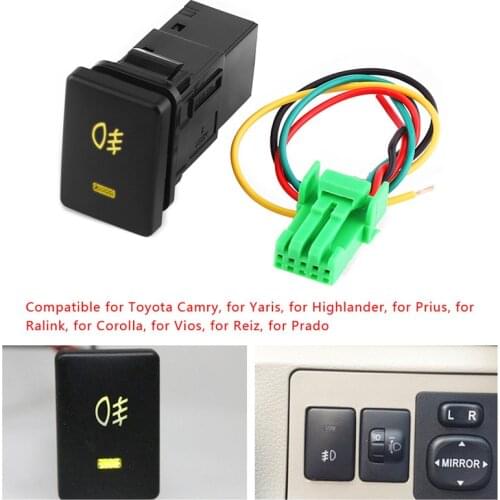 Engine start button ignition switch 12V Rocker Switch On-off LED Light Fog Light Toggle Switch with Cable car accessories