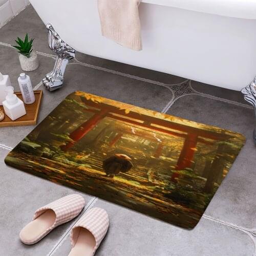Ghost Of Tsushima 3D Print Doormats Rectangle Non-Slip DoorMat Bedroom Kitchen Entrance Print Door rugs Dropshipping