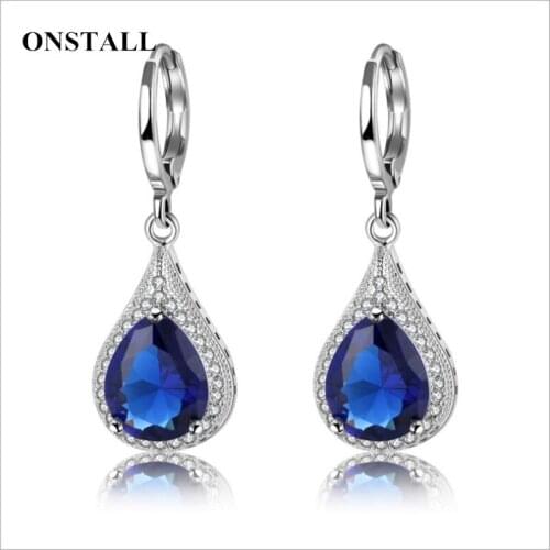 Fashion Statement Earrings 2018 Micro Drop Earrings Zircon inlaid Earrings Couples Ear Jewelry Modern Jewelry