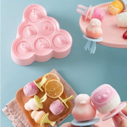 Silicone Mini Ice Pops Mold Ice Cream Ball Lolly Maker Popsicle Molds Baby DIY Food Fruit Shake Ice Cream Frozen Mold