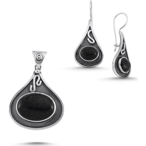 Silverlina Silver Blue Star Cubic Zirconia Hand Job Set