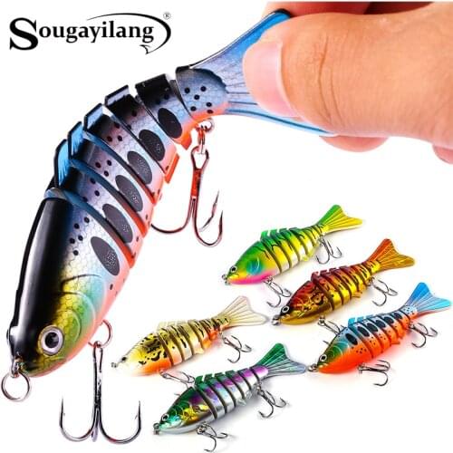 Sougayilang Fishing Lure Multi-section Wobblers Pike Hard Bait 10cm 5 Colors 16g Fishing Bait Saltwater Trolling Carp Tackle