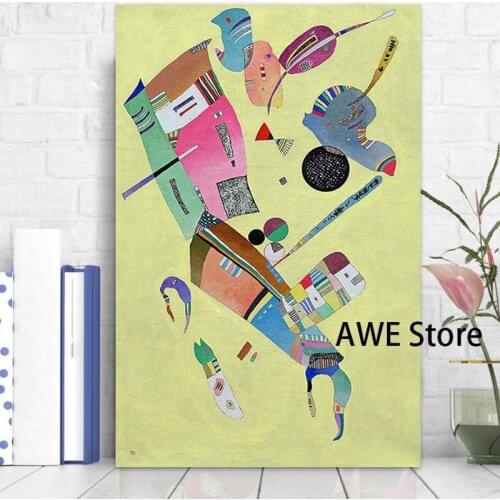 Moderation by Wassily Kandinsky Decoration Paints Home Decor On Canvas Modern Wall Art Canvas Print Poster Canvas Painting