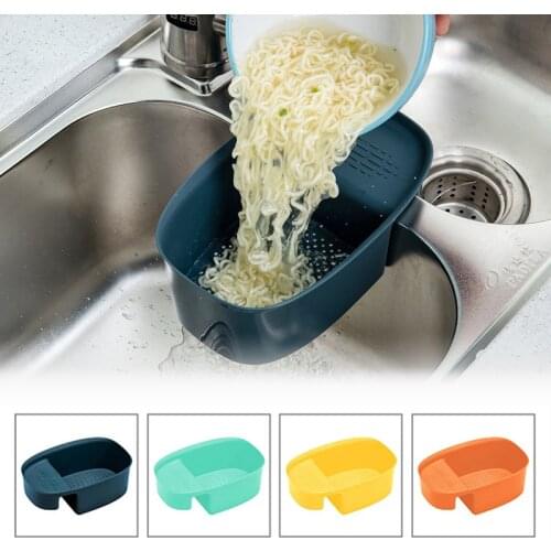 Debris Rack Hanging Storage Basket Kitchen Sink Drain Rack Portable Home Kitchen Tool Sponge Soap Plastic Faucet Organizer Shelf