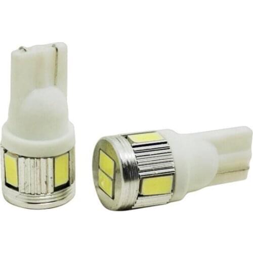 T10 194 W5W 5630 6SMD Car Clearance Lights 6 LED Instrument Bulbs