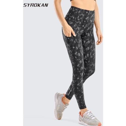 SYROKAN Womens High Waisted Yoga Pants with Pockets Naked Feeling Workout Leggings-25 Inches