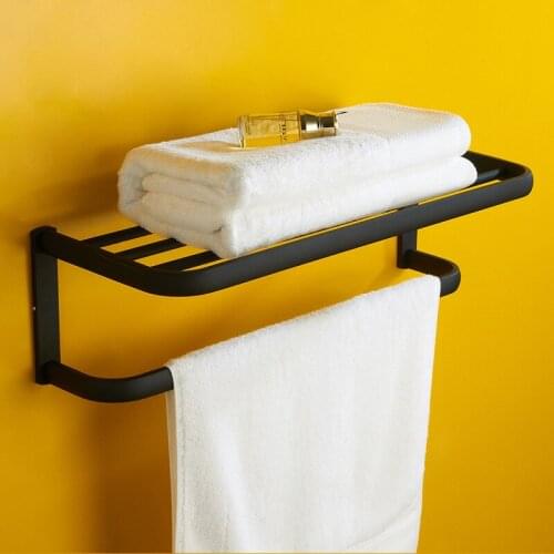 Vidric minimalist bathroom hardware accessories towel rack full double copper wholesale a generation of fat black racks