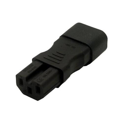 WA0162 PLUG CONVERTER IEC 320 C14 male to C15 kettle plug female Power adapter