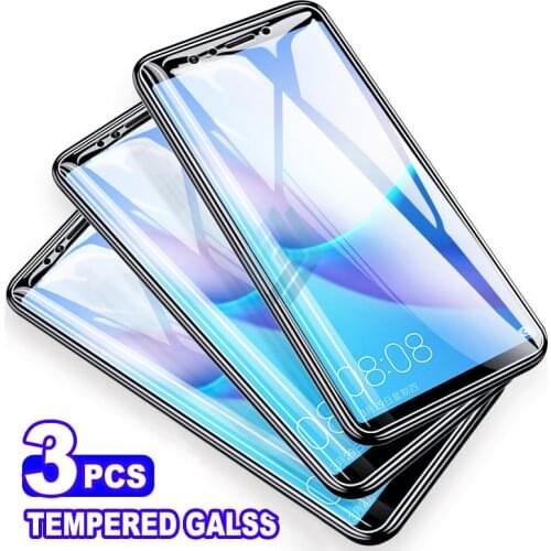 3PCS Full Cover Protective Tempered Glass for Huawei P Smart Z Plus Nova 5 5i 6 5T 7 Y6 Y7 Y9 Prime Pro Screen Protector Glass