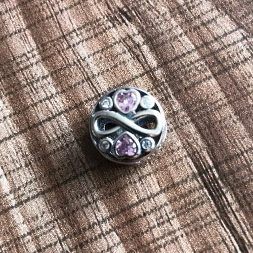 New 925 Sterling Silver Infinity Forever Round Bead Charms Fit Original Pandora charm Bracelets Necklace For Women DIY Jewelry
