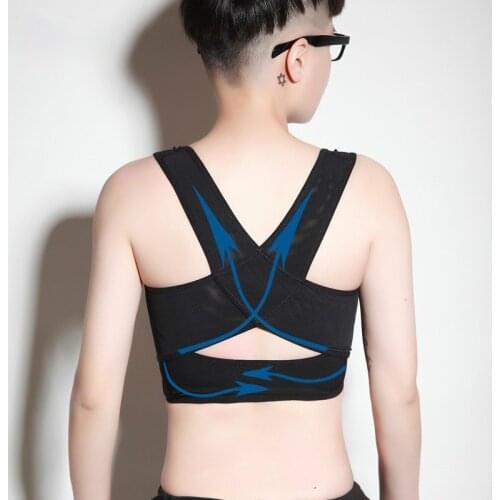 Vest Tomboy Binder Bra Top Plus Size Buckle Short Tomboy Chest Binder Les Lesbian Tank Casual Breathable Binder Trans