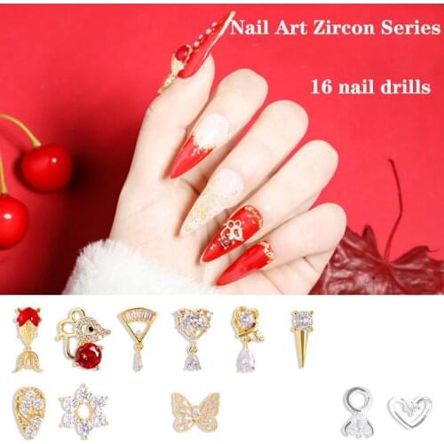 1 Piece of Nail Art Zircon 3D Rhinestone Luxury Shiny Crystal Alloy Pendant Jewelry DIY Nail Art Design Accessory Decoration New