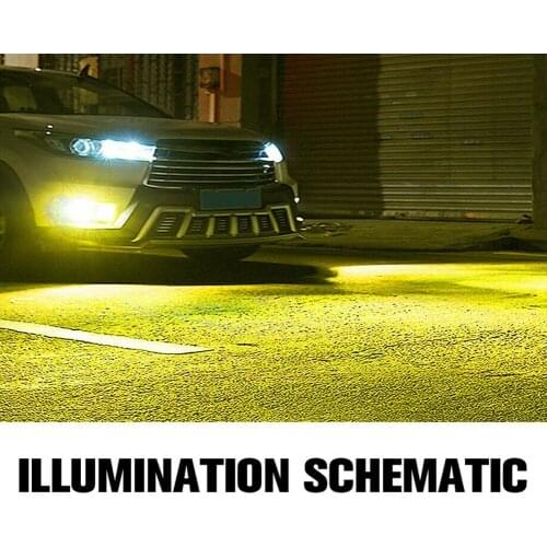 2pcs LED Foglight Bulbs 9006 HB4 108W LED Fog Light Bulb 3000K Golden Yellow Fog Lamp 20000LM Super