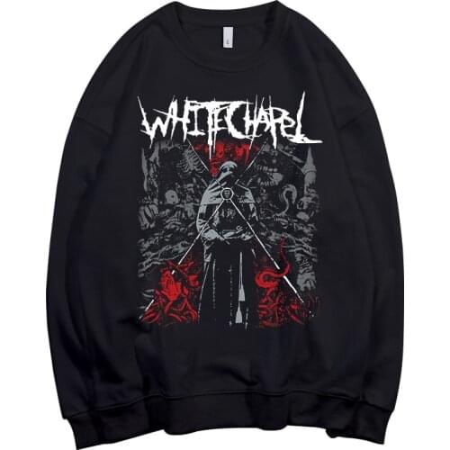 6 designs Whitechapel deathcore Pollover Sweatshirt rock hoodie heavy metal sudadera rocker streetwear fleece Outerwear Punk