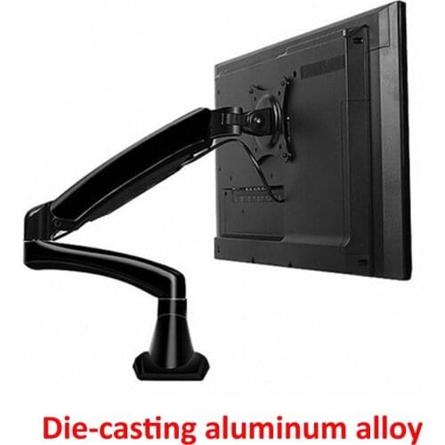 Aluminum 27inch 2-7kg 360 rotate clamp air press gas strut lcd tv table mount monitor gas spring screen desktop support bracket