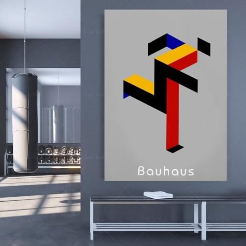 Bauhaus running man,Wall art, Vintage exhibition poster