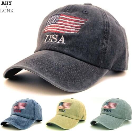 Wholesale High Quality Men Baseball Cap Vintage Letter USA For Women Snapback Hats American Flag Bone Gorras Trucker Dad Hat