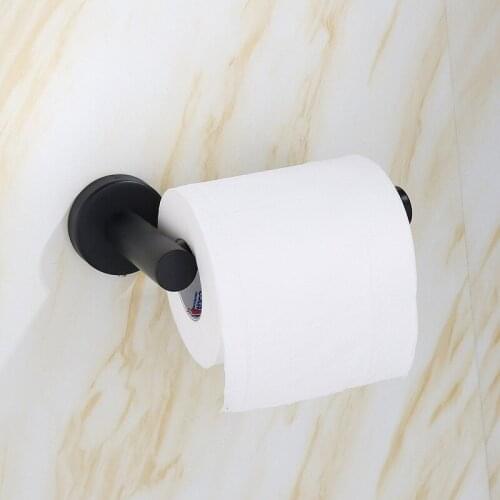 Stainless Steel Toilet Paper Roll Holder Black Silver Wall Mounted Towel Tissue Paper Rack for Kitchen Bathroom Accessories