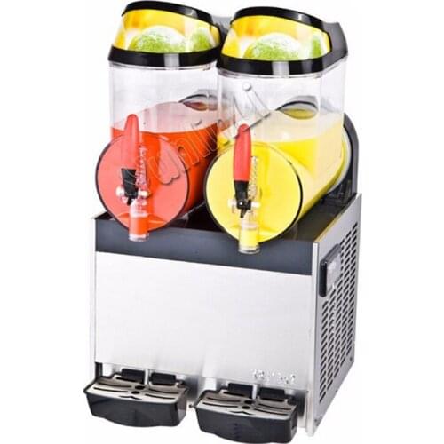 10L double-cylinder Fruit Slush Machine Fruit Iced Slush Machine Slush Machine Ice and Fruit Mixing Machine XRJ-10L*2