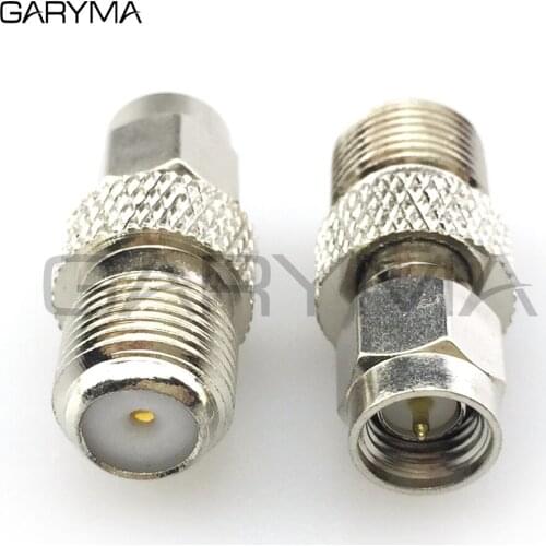 F Female Jack to SMA Male Plug Straight RF Connector Adapter