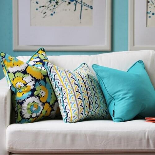 Original Design Cotton Cushion Cover Pencil Shavings Flowers Printed Pillow Case Cover Sofa Chair Home Decor Without Stuffing