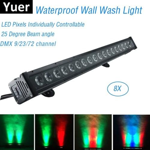 IP65 Waterproof LED Bar Light 18X10W RGBW 4IN1 LED Wall Wash Lights For Stage Party Wedding Events Lighting Laser Show Projector