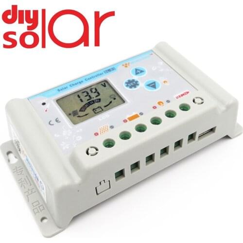 10 20 30A Wincong Solar Charge Controller 12V 24V 11.1V 12.6V 12V 24V LI LI-ION NI-MH LiFePO4 Battery Regulator Adjustable