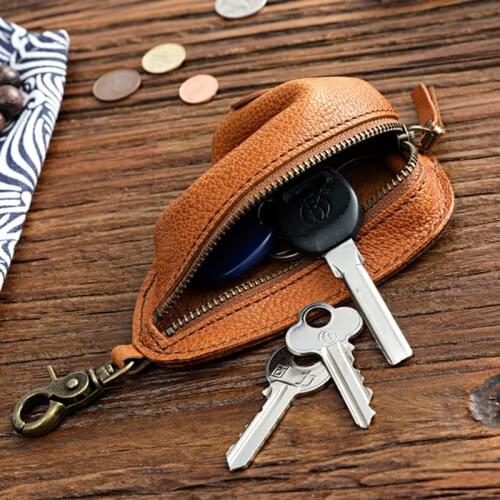 Genuine Leather Key Wallet Men Male Vintage Handmade Car Key Wallets Money Bag Case Coin Purse Card Holder Organizer Housekeeper