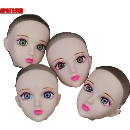 Soft Practice Makeup Head Original 3D Eye XINYI Doll Head For 11.5" Doll Heads For 1/6 BJD Dollhouse Accessories DIY Toy for Kid