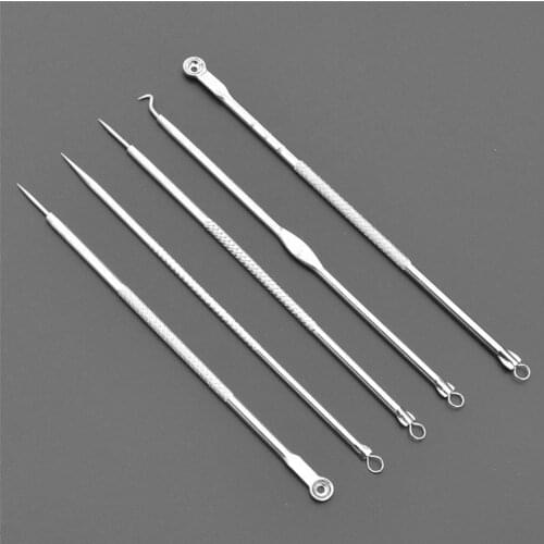 1/4/5/7/8/9Pcs Stainless Acne Extractor Remover Kit Blackhead Blemish Remove Pimple Needles Treatment Face Skin Care Tools