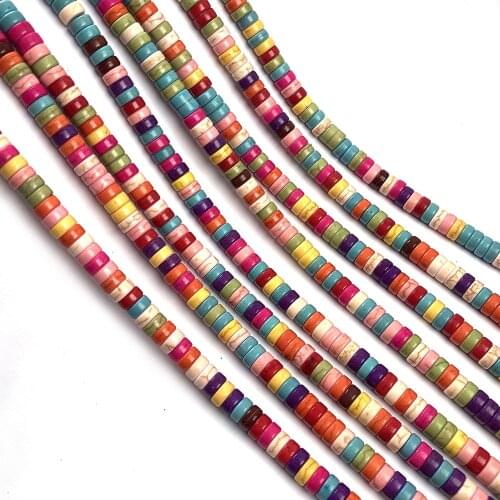 Natural Stone Loose Beads Mixed Color Clasp Type Turquoises Beads Strand 6 810 MM For Jewelry Making DIY Bracelets Necklace