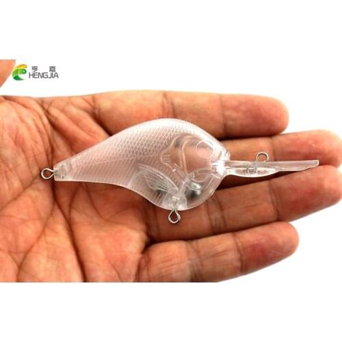 20pcs wholesale Unpainted Lures Iscas Artificiais ABS Plastic Hard Lures Topwater high quality Fishing Lures Blank Crank