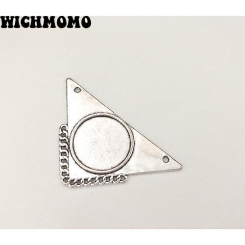New Fashion Geometric Triangle Zinc Alloy Connectors Linker with Groove Diy Jewelry Necklace Accessories PJ272