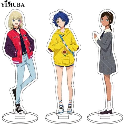 New Wonder Egg Priority Ai Keychain 15cm Acrylic Stand Figure Model Plate Holder Funny Anime Character Standing Sign Desk Decor
