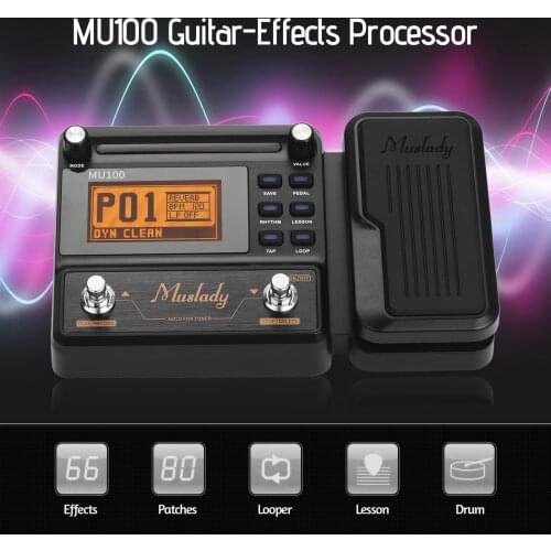 Muslady MU100 Guitar Pedal Multi-effects Guitar Effect Pedal & Loop Recording Guitar Pedal for guitar accessories Same as GE100