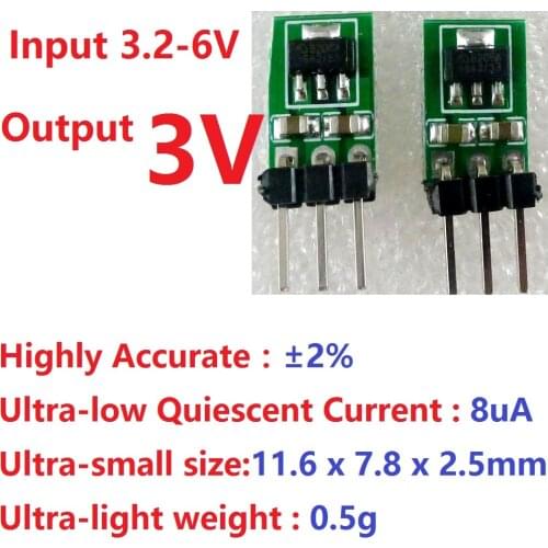 2pcs 3.3-6V 3.7V 5V to 3V DC-DC Step-Down Power Supply Buck LDO Module